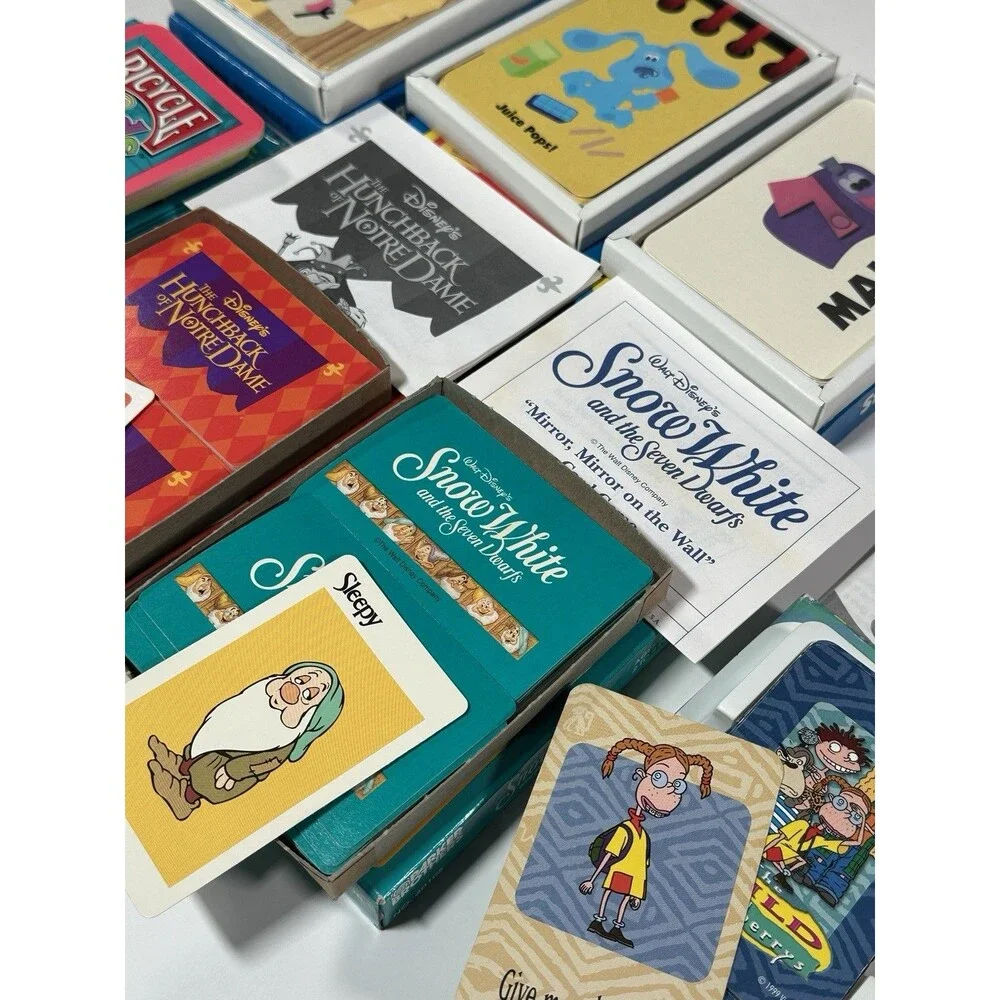 Vintage 90s Card Game Lot of 7 - Blue's Clues Wild Thornberrys Disney W3 Game